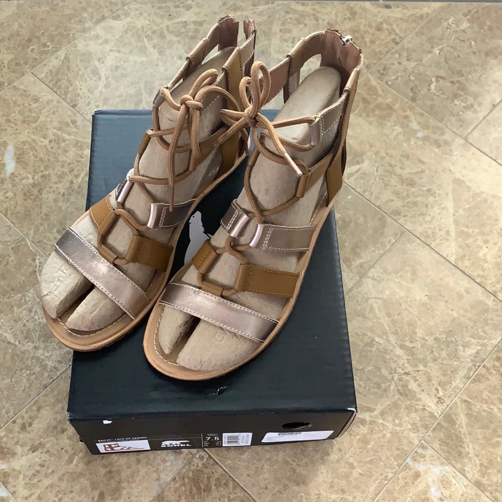 Sorel lace up sandals